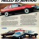 The 1987 Nissan Sentra sport coupe on top, with the (clockwise from the rear) Sentra 2-door sedan, 3-door hatchback, wagon, and 4-door sedan also available.